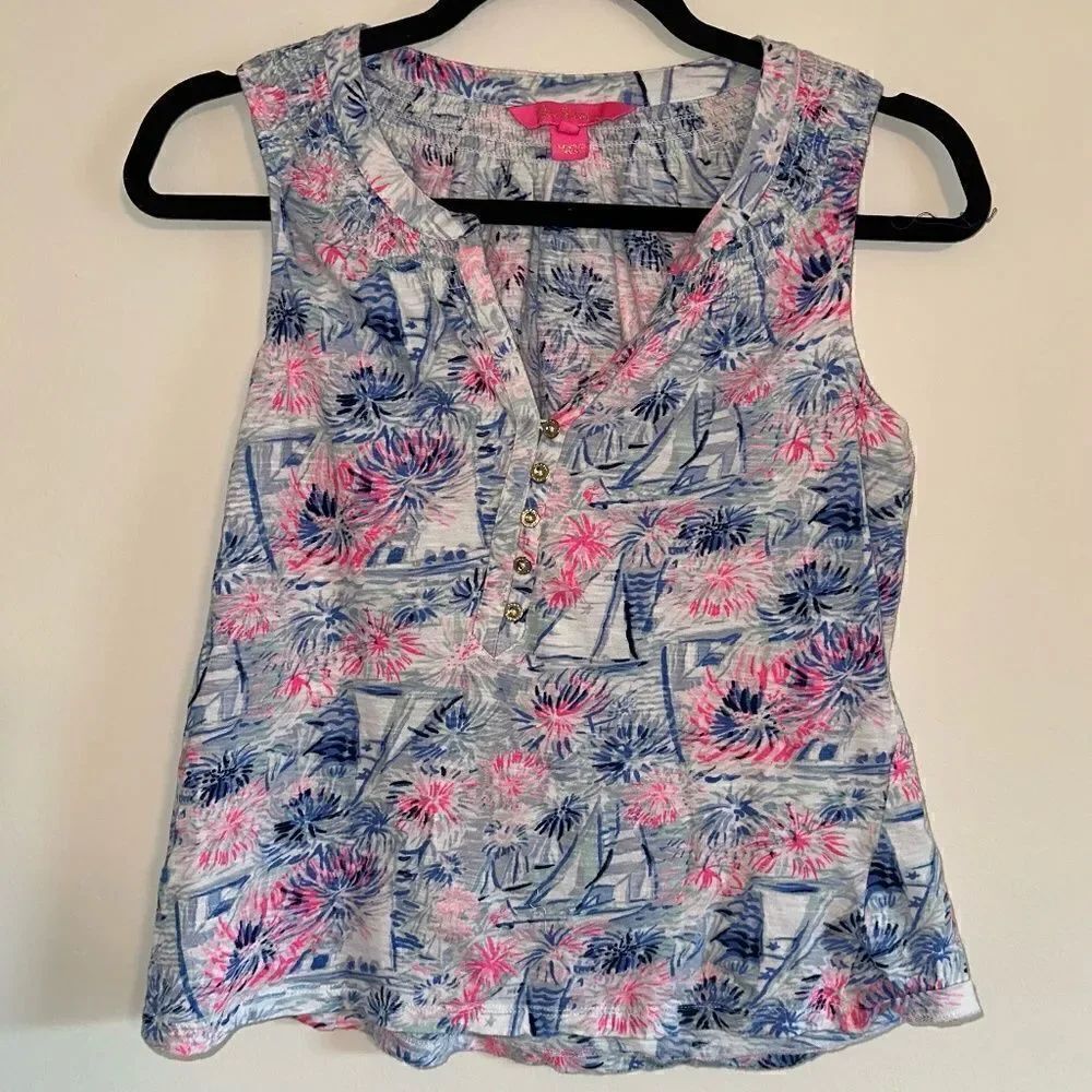 Lilly Pulitzer Essie Top Sea to Shining Sea SIZE XS